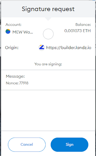 Landz Builder will give access to deploy your NFTs on Decentraland
